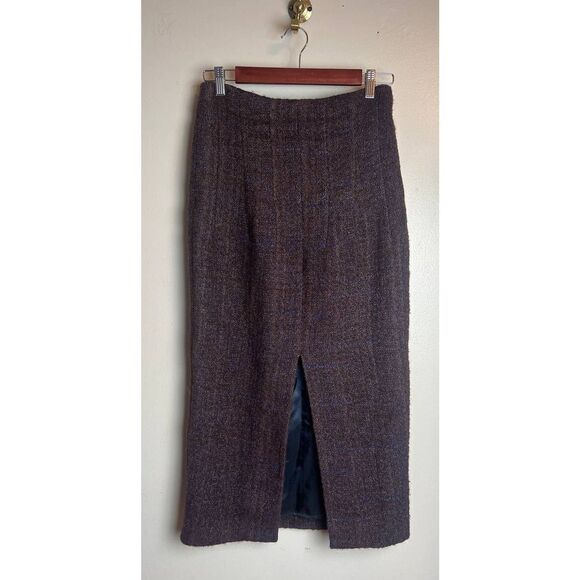 Brock Collection Linen Wool Alpaca Blend Front Slit Pencil Skirt Sz. 2 - Picture 1 of 10